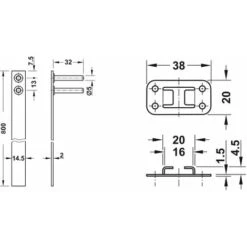 Fermeture Pivotante Centrale Avec Tringle 800mm Cylindre à Paillettes Et 2 Clés Pliantes Pour Montage Dans Façade Avant Serrure Meuble Casier Armoire Bureau Verrou Sécurité Protection Tige -Fispool Magasin 82790517 3