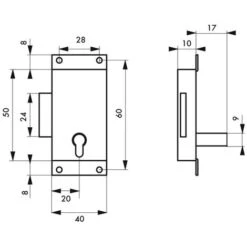 THIRARD - Serrure De Meuble En Applique Pour Porte D'ameublement, Axe 20mm, 40x50mm, Laiton, 1 Clé -Fispool Magasin 83785152 3