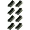 8x Embout Plastique Noir Patin Pied Chaise Cantilever Tube Rond Pour Extrémité Incurvée Meuble Protection Fauteuil Guide Angle, Ø Tube 22mm