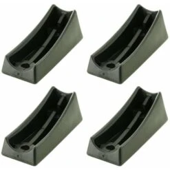 4x Embout Plastique Noir Patin Pied Chaise Cantilever Tube Rond Pour Extrémité Incurvée Meuble Protection Fauteuil Guide Angle, Ø Tube 22mm