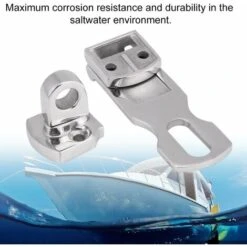 Attache Marine De Trappe, Pince De Verrou De Casier De Bateau Anti-hochet Attache De Trappe Marine En Acier Inoxydable 76 MM -Fispool Magasin 84053902 3