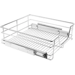 Skecten® 2 X Tiroir Téléscopique De Cuisine, Charge Max. 12 Kg, Rails Inclus, Panier De Rangement Coulissant, Pour Placard 46 Cm -Fispool Magasin 84694113 3