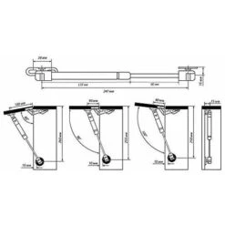 Vérins à Gaz ,Porte Cuisine 4pcs Amortisseurs à Gaz 100N Verin Meuble Hydraulique D'origine Porte Armoire De Cuisine Bras -Fispool Magasin 85351174 4