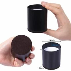 Rehausseur Pieds De Lit Lot De 4 Acier Carbone, Risers De Meubles Ajoutent Hauteur De 5CM, Supportent 10000 Lbs, Rehausseurs De Table, Chaise Ou Canapé, Gain D’Espace Pour Bureau Et Bedding（le Noir），S -Fispool Magasin 85354741 2