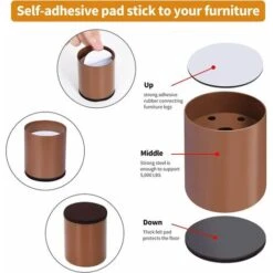 Rehausseur Pieds De Lit Lot De 4 Acier Carbone, Risers De Meubles Ajoutent Hauteur De 5CM, Supportent 10000 Lbs, Rehausseurs De Table, Chaise Ou Canapé, Gain D’Espace Pour Bureau Et Bedding， -Fispool Magasin 85354748 3