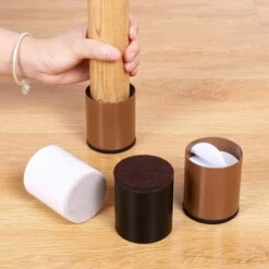 Rehausseur Pieds De Lit Lot De 4 Acier Carbone, Risers De Meubles Ajoutent Hauteur De 5CM, Supportent 10000 Lbs, Rehausseurs De Table, Chaise Ou Canapé, Gain D’Espace Pour Bureau Et Bedding， -Fispool Magasin 85354748 5