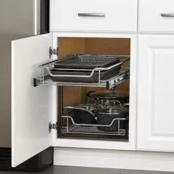 AUFUN 2 X Tiroirs De Cuisine, Extension Armoire De Cuisine, Armoires De Chambre, Panier Coulissant élastique, étagère De Cuisine Domestique, 30cm -Fispool Magasin 85430785 5