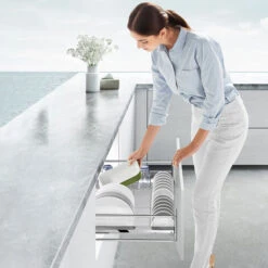 AUFUN 2 X Tiroirs De Cuisine, Extension Armoire De Cuisine, Armoires De Chambre, Panier Coulissant élastique, étagère De Cuisine Domestique, 60cm -Fispool Magasin 85430914 4