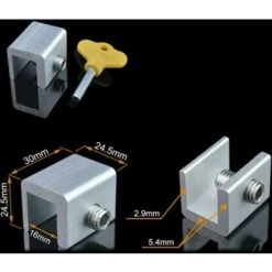 Bouchon De Loquet De Fenêtre à Châssis Coulissant De Sécurité En Une Pièce Avec Serrure De Sécurité Pour Cadre De Porte De Fenêtre En Alliage D'aluminium à La Maison-3024.5mm -Fispool Magasin 85548247 3