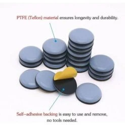 Top Lot De 20 Patins En Téflon Auto-adhésifs Pour Déplacer Facilement Les Meubles -Fispool Magasin 85563252 3