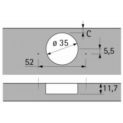 Charnière HETTICH Intermat 9943 - Base 12,5 Mm - TH 42 - À Visser - 48049 -Fispool Magasin 8562893 3