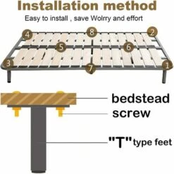 Pieds De Lit Réglables, Rétractables Et Robustes Pour Cadre De Lit, Pieds De Support En Métal, Convient Pour Armoire, Canapé, Lit, Pièces De Rechange 17,8 Cm à 33 Cm -Fispool Magasin 85786177 3