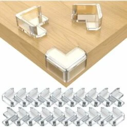 Protection Coin De Table Bébé, 20 Pièces Protections D’Angles Transparent Avec L'Adhésif Fort, Plus Grande, Anti-Choc
