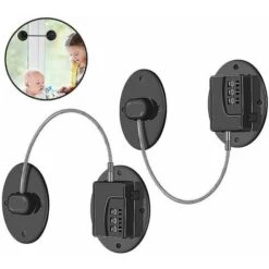 Lot De 2 Serrures De Réfrigérateur – Serrure De Réfrigérateur à Combinaison Robuste, Serrure à L'épreuve Des Enfants/bébés Pour Armoires, Placards, Tiroirs, Fenêtres Et Plus Encore, Facile à Installer -Fispool Magasin 85795317 2