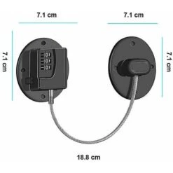 Lot De 2 Serrures De Réfrigérateur – Serrure De Réfrigérateur à Combinaison Robuste, Serrure à L'épreuve Des Enfants/bébés Pour Armoires, Placards, Tiroirs, Fenêtres Et Plus Encore, Facile à Installer -Fispool Magasin 85795317 5
