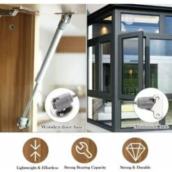 Aunrtb 2 Pcs Verin A Gaz En ABS Et Alliage De Zinc 100N Verin Porte Cuisine Durable Amortisseurs à Gaz Antirouille Avec 5 Vis Angle Maximum 100 Degrés Pour Levage De Porte Armoire Meuble Cuisine, - -Fispool Magasin 85914542 3