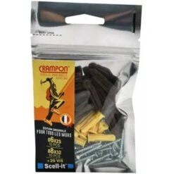 SACHET 20 CRAMPONS 6/8 DEGRAPPEES + VIS