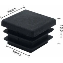 Promotion, AGILITY 40 Pièces Bouchon En Plastique Carré 20mm X 20mm Noir Bouchon Pour Tuyau Carré Insert Tuyau Carré Embout Capuchon En Plastique Pour Pieds De Meuble Armoire Étagère Chaise Jambes -Fispool Magasin 86465309 3