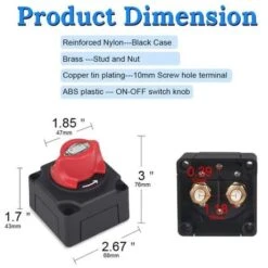 None Interrupteur D'isolateur De Batterie Isolateur De Batterie 12-48V Batterie Coupée/éteinte Pour Voiture Bateau Petit Yacht RV -Fispool Magasin 86501994 3
