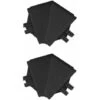 2x Connecteur Angle Intérieur Rentrant Jonction D'angle 90° Pour Rail Profil Décoratif Plinthe Moulure Extrémité Coin Finition Plan De Travail Cuisine Meuble, En Plastique Noir -Fispool Magasin 86541161 1