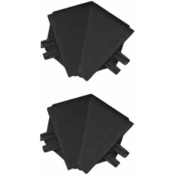 2x Connecteur Angle Intérieur Rentrant Jonction D'angle 90° Pour Rail Profil Décoratif Plinthe Moulure Extrémité Coin Finition Plan De Travail Cuisine Meuble, En Plastique Noir