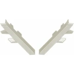2x Connecteur Angle Extérieur Sortant Jonction D'angle 90° Pour Profil Décoratif Bande D'étanchéité Plinthe Finition Coin Plan De Travail Cuisine Salle De Bain Meuble Protection, En Plastique Gris-bei