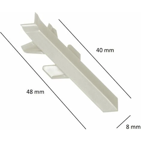 2x Connecteur Angle Extérieur Sortant Jonction D'angle 90° Pour Profil Décoratif Bande D'étanchéité Plinthe Finition Coin Plan De Travail Cuisine Salle De Bain Meuble Protection, En Plastique Gris-bei 4 2x Connecteur Angle Extérieur Sortant Jonction D'angle 90° Pour Profil Décoratif Bande D'étanchéité Plinthe Finition Coin Plan De Travail Cuisine Salle De Bain Meuble Protection, En Plastique Gris-bei – Image 2