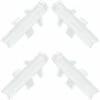 4x Connecteur Angle Intérieur Rentrant Jonction D'angle 90° Pour Profil Décoratif Bande D'étanchéité Plinthe Finition Coin Plan De Travail Cuisine Salle De Bain Meuble Protection, En Plastique Blanc -Fispool Magasin 86600934 1