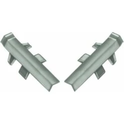 2x Connecteur Angle Intérieur Rentrant Jonction D'angle 135° Pour Profil Décoratif Bande D'étanchéité Plinthe Finition Coin Plan De Travail Cuisine Salle De Bain Meuble Protection, En Plastique Gris F