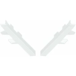 2x Connecteur Angle Extérieur Sortant Jonction D'angle 90° Pour Profil Décoratif Bande D'étanchéité Plinthe Finition Coin Plan De Travail Cuisine Salle De Bain Meuble Protection, En Plastique Gris Cla