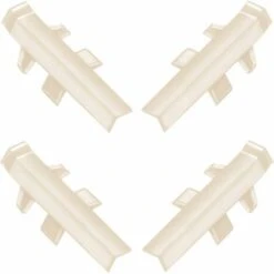 4x Connecteur Angle Intérieur Rentrant Jonction D'angle 90° Pour Profil Décoratif Bande D'étanchéité Plinthe Finition Coin Plan De Travail Cuisine Salle De Bain Meuble Protection, En Plastique Beige