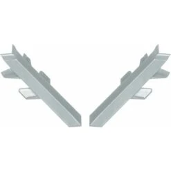 2x Connecteur Angle Extérieur Sortant Jonction D'angle 90° Pour Profil Décoratif Bande D'étanchéité Plinthe Finition Coin Plan De Travail Cuisine Salle De Bain Meuble Protection, En Plastique Gris