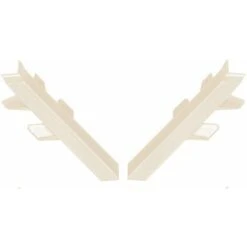 2x Connecteur Angle Extérieur Sortant Jonction D'angle 90° Pour Profil Décoratif Bande D'étanchéité Plinthe Finition Coin Plan De Travail Cuisine Salle De Bain Meuble Protection, En Plastique Beige