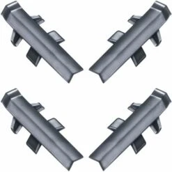 4x Connecteur Angle Intérieur Rentrant Jonction D'angle 90° Pour Profil Décoratif Bande D'étanchéité Plinthe Finition Coin Plan De Travail Cuisine Salle De Bain Meuble Protection, En Plastique Noir