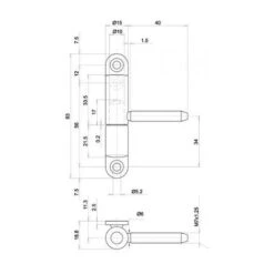 Fiche PVC Sur Platine Otlav S.P.A. Ø Fiche 15 Mm