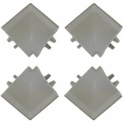 4x Connecteur Angle Intérieur Rentrant Jonction D'angle 90° Pour Profil Décoratif Bande D'étanchéité Plinthe Raccordement Plan De Travail Finition Cuisine Salle De Bain Meuble Protection, En Plastique
