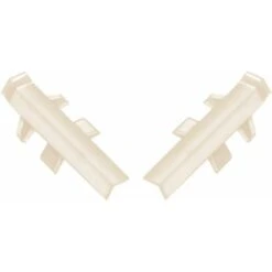 2x Connecteur Angle Intérieur Rentrant Jonction D'angle 135° Pour Profil Décoratif Bande D'étanchéité Plinthe Finition Coin Plan De Travail Cuisine Salle De Bain Meuble Protection, En Plastique Beige