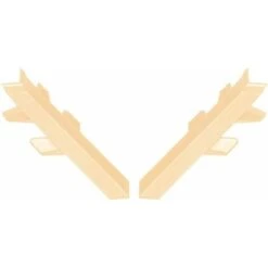 2x Connecteur Angle Extérieur Sortant Jonction D'angle 90° Pour Profil Décoratif Bande D'étanchéité Plinthe Finition Coin Plan De Travail Cuisine Salle De Bain Meuble Protection, En Plastique Jaune-be