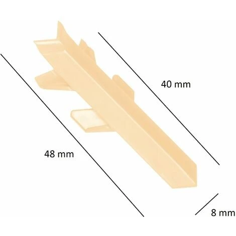 2x Connecteur Angle Extérieur Sortant Jonction D'angle 90° Pour Profil Décoratif Bande D'étanchéité Plinthe Finition Coin Plan De Travail Cuisine Salle De Bain Meuble Protection, En Plastique Jaune-be 4 2x Connecteur Angle Extérieur Sortant Jonction D'angle 90° Pour Profil Décoratif Bande D'étanchéité Plinthe Finition Coin Plan De Travail Cuisine Salle De Bain Meuble Protection, En Plastique Jaune-be – Image 2