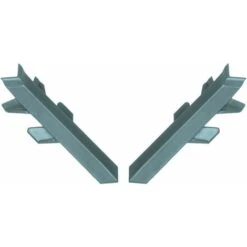 2x Connecteur Angle Extérieur Sortant Jonction D'angle 90° Pour Profil Décoratif Bande D'étanchéité Plinthe Finition Coin Plan De Travail Cuisine Salle De Bain Meuble Protection, En Plastique Anthraci