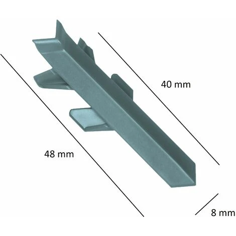 2x Connecteur Angle Extérieur Sortant Jonction D'angle 90° Pour Profil Décoratif Bande D'étanchéité Plinthe Finition Coin Plan De Travail Cuisine Salle De Bain Meuble Protection, En Plastique Anthraci 4 2x Connecteur Angle Extérieur Sortant Jonction D'angle 90° Pour Profil Décoratif Bande D'étanchéité Plinthe Finition Coin Plan De Travail Cuisine Salle De Bain Meuble Protection, En Plastique Anthraci – Image 2