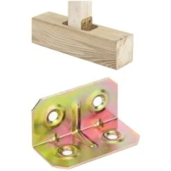 Plaque De Jonction D&39angle En Acier Pour Panneaux De Poutres En Bois 50x25x25 Mm