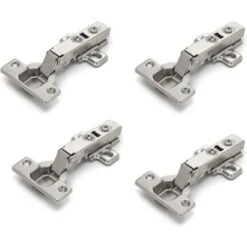 Lot De 4 Charnières Pour Porte De Placard, Porte Meuble, Angle Plié, Fermeture Lente, Pas De Fente Nécessaire, Facile à Installer