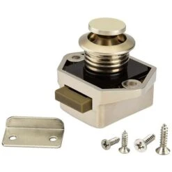 10pcs Mini Bouton Poussoir Tiroir Placard Porte Catch Lock Caravan Motorhome Nickel Bateau Bouton De Verrouillage - Nickel 10pcs -Fispool Magasin 87838108 4