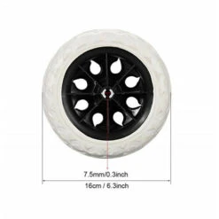 DHKLFA Lot De 2 Roulettes De Rechange Pour Chariot De Courses En Caoutchouc Mousse (Noir, Roues Chaudes) -Fispool Magasin 87906075 4