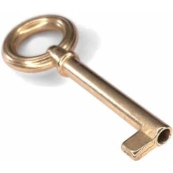 Clé De Serrure 73mm Laiton Poli Verni Doré Or Remplacement Meuble Ancien Décoration Art Déco Armoire Vintage -Fispool Magasin 87935900 2