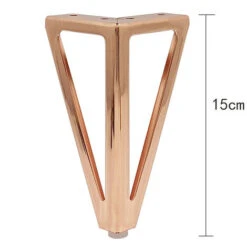 4x Pieds De Table En Métal Triangulaires Rose 15cm Pieds De Meubles Style Moderne Pour Armoires Canapés Lit -Fispool Magasin 88042480 3