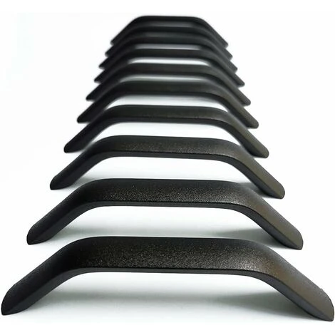 10X Poignées De Porte Boutons De Tiroir Cuisine Armoire Poignées Placard Tiroir Chambre Meubles Tirer Noir Entraxe 128mm 3 10X Poignées De Porte Boutons De Tiroir Cuisine Armoire Poignées Placard Tiroir Chambre Meubles Tirer Noir Entraxe 128mm