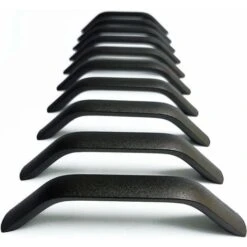 10X Poignées De Porte Boutons De Tiroir Cuisine Armoire Poignées Placard Tiroir Chambre Meubles Tirer Noir Entraxe 96mm