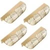 4 Pcs Poignée De Tiroir En Forme De Feuille 117mm Poignée De Meuble En Laiton Massif Pour Salon Cuisine Chambre